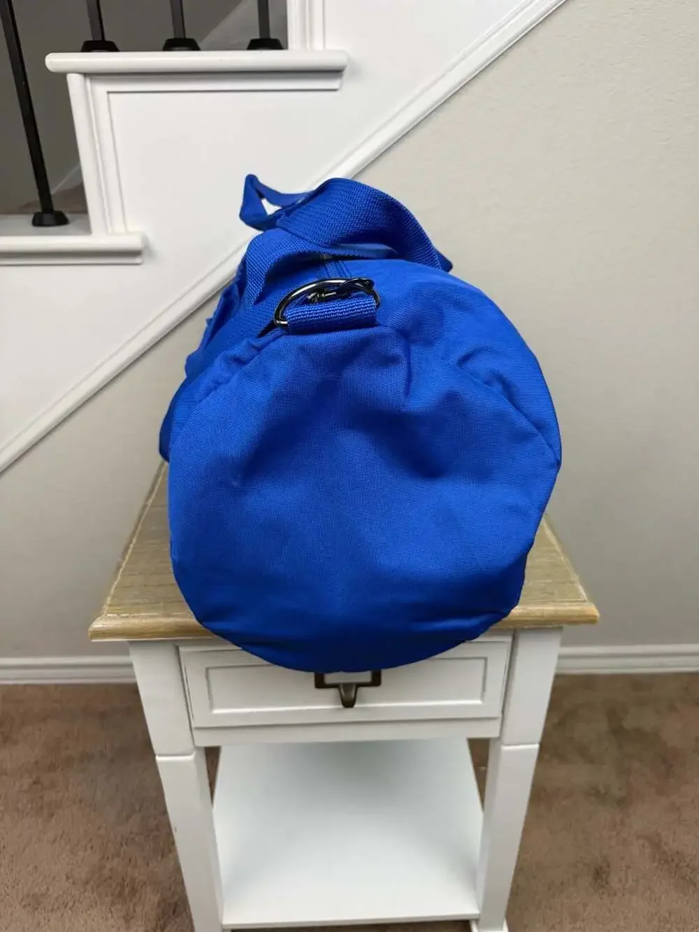 Givenchy Parfums Blue Nylon Gym Duffel Bag with Front Zipper Pocket